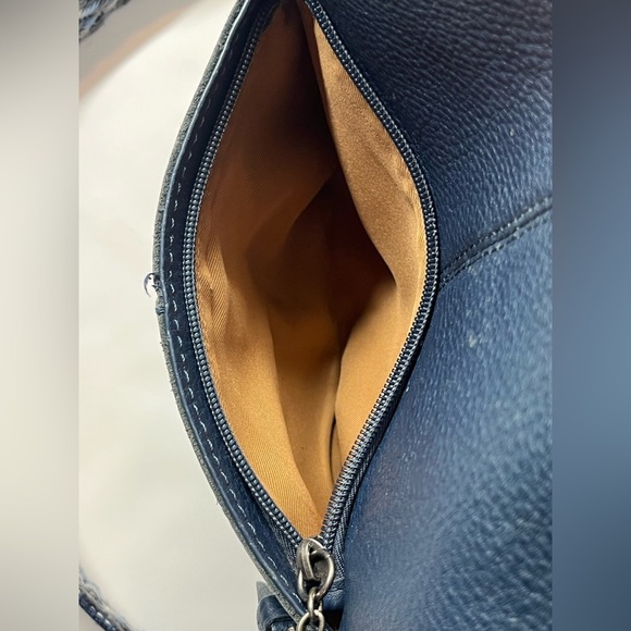 The Sak Lucia Blue Leather Crossbody Bag Purse Adjustable Strap - Picture 12 of 16